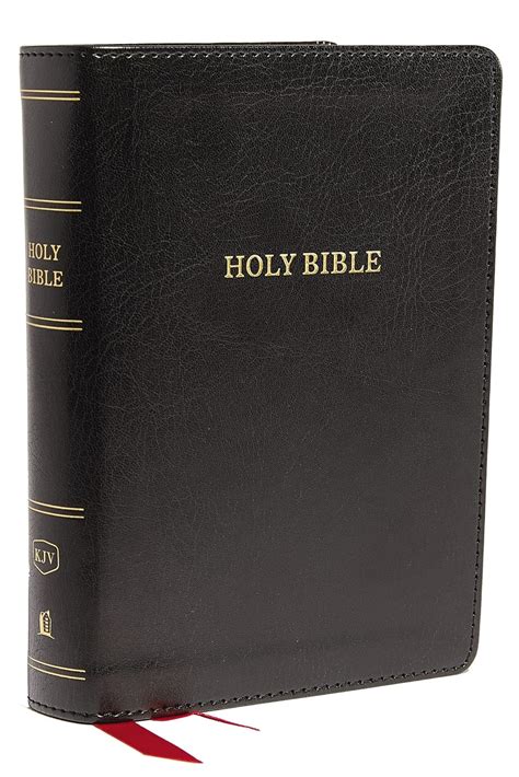 KJV, Reference Bible, Compact, Large Print, Leathersoft, Black, Red ...