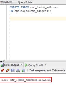 Image result for SQL/Oracle Create Indez