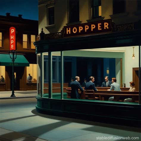 Edward Hopper's Painting | Stable Diffusion Online