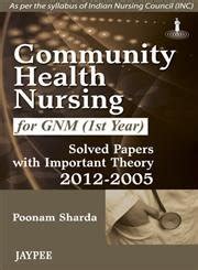 Amazon.in: Buy Community Health Nursing for GNM (1st Year): Solved ...