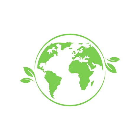 Groene eco wereld pictogram ecologische aarde concept logo groene ...