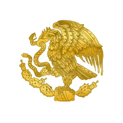 Mexico Eagle Gold PNG - Etsy