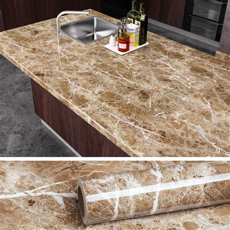 Brown Marble Contact Paper-Veelike