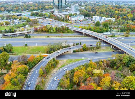 An aerial view of American freeway I-95 NJ Turnpike with heavy traffic ...