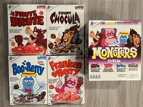 KAWS Monsters Cereal Boo-Berry FrankenBerry Count Chocula Frute Brute ...