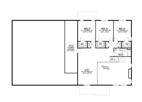 40x60 Floor Plans 3 Bedrooms 40x60 Barndominium Floor Plans With Shop