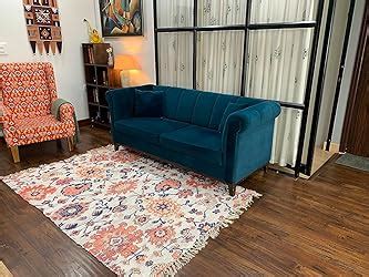 Buy HOMA DORN Homadorn Handmade Sustainable Printed Modern Dhurrie/Rugs ...