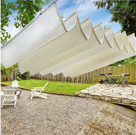 Amazon.com : Sun Shade Sail, Retractable Wave Shade Sails, U Shaped ...