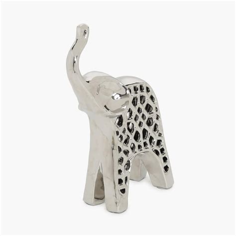 Buy Splendid Malin Ceramic Jaali Elephant Figurine from Home Centre at ...