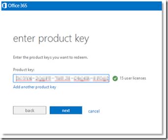 office 365 enterprise key