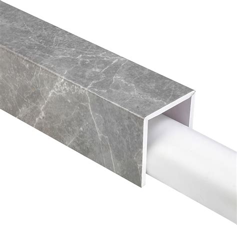 ZHONNA Plastic Pipe Covers White, Rectangle, PVC, 7" W x 19.7" L, Model ...