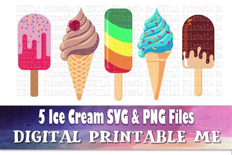 Ice Cream Cone, Clip Art Bundle Popsicle Illustration par ...