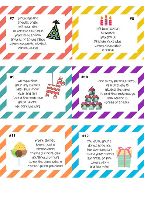 Printable Birthday Scavenger Hunt - astra.edu.pl