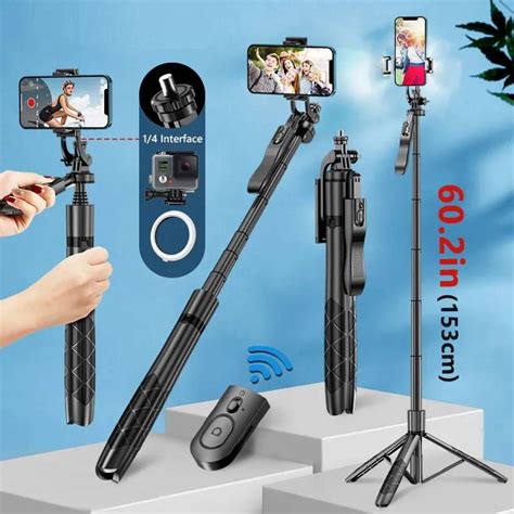RETRACK L16 Selfie Stick Tripod (4in1) 5.8 Feet Long with Stable Handle ...
