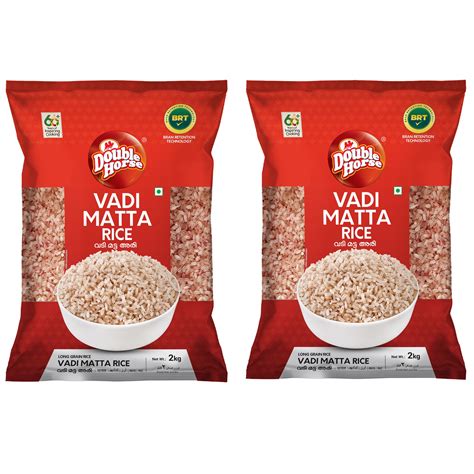 Double Horse Matta Red Rice 2Kg*2 | 4kg | Pack of 2 | Parboiled Rice ...
