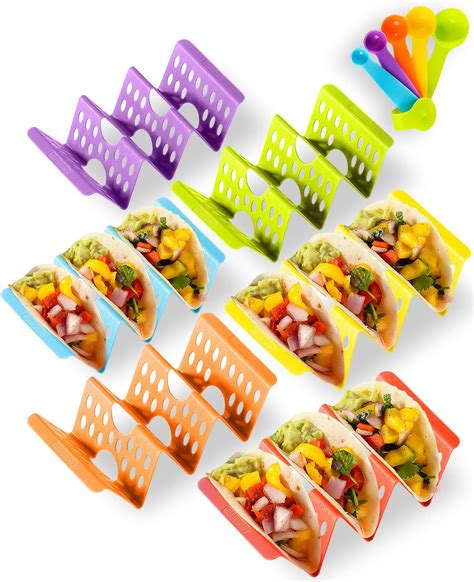 Amazon.com: Taco Holders Set of 4 - Premium Stainless Steel Taco Stand ...