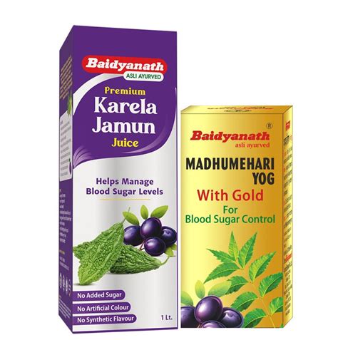 Diabetes Care Combo Of Karela Jamun Juice & Madhumehari Yog – Baidyanath