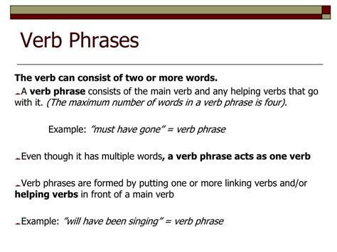 PPT - Mastering Verbs and Verb Phrases PowerPoint Presentation, free download - ID:9229353