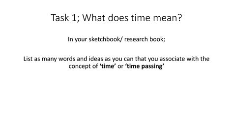 Time based presentation | PPTX