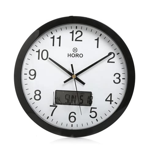 Buy HORO (Imported Black case Plastic Wall Clock 35x35x5cm Online at ...