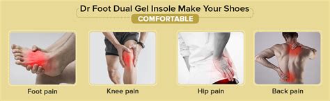 Dr Foot Dual Gel Insoles Anti-Microbial | For Walking, Running, Hiking ...