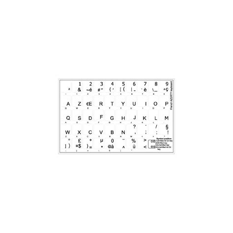 4Keyboard French AZERTY Keyboard Decals ON Transparent India | Ubuy