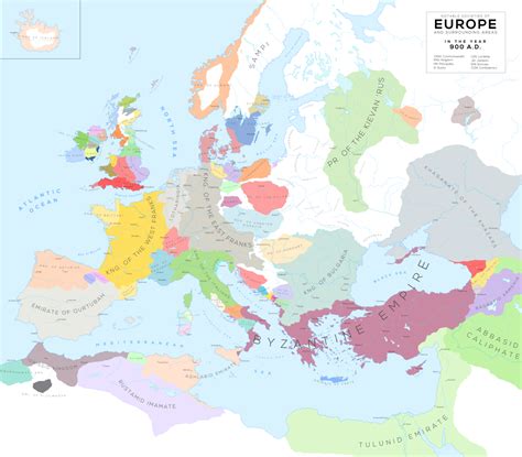 Europe in the year 900 AD. by girthynarwhal:... - Maps on the Web