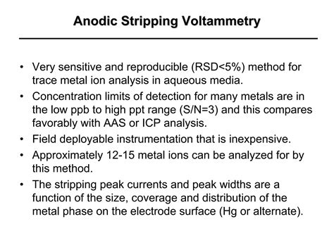 Anodic stripping voltammetry_principles | PDF