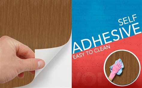 Wolpin DIY Door Wallpaper | Vinyl Wood Texture Shelf Liner for ...