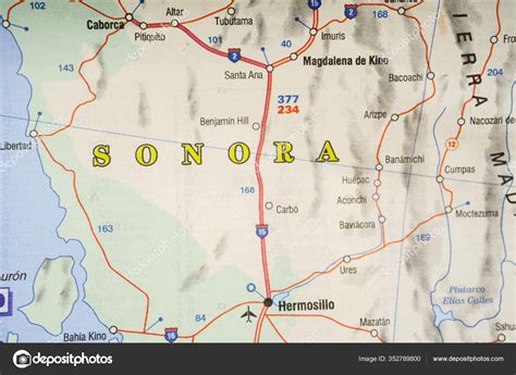 Printable Road Map Of Sonora Mexico