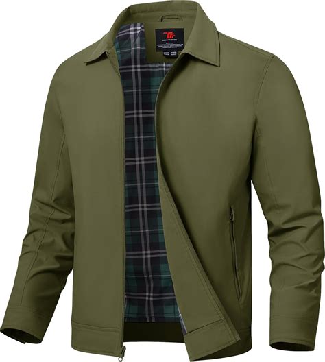 TBMPOY Men’s Lightweight Jackets Windbreaker Golf Light Full Zip Up ...