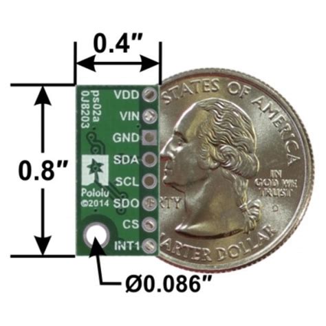 LPS25HB Pressure/Altitude Sensor Carrier with Voltage Regulator at MG ...