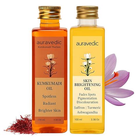 Buy Auravedic Kumkumadi Oil For Face 100ml & Ashwagandha Saffron ...