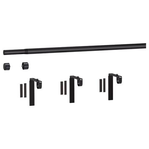 HUGAD curtain rod combination, with wall/ceiling brackets/with finials ...
