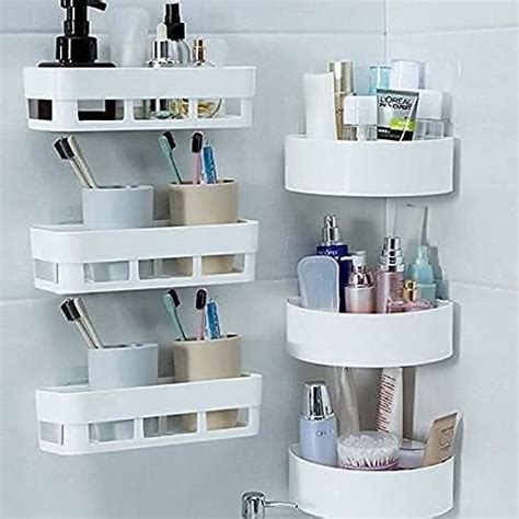 petrickenterprise Plastic Kitchen Bathroom Wall Holder Storage Rack ...