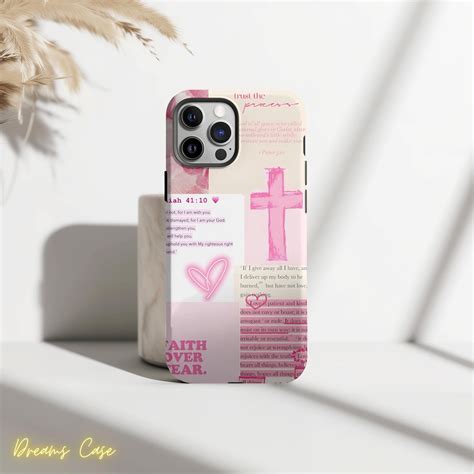 Pink Christian Collage Phone Case, Cute Jesus Phone Case, Religious ...