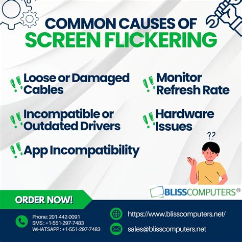 COMMON CAUSES OF SCREEN FLICKERING (#1558) - Bliss Computers