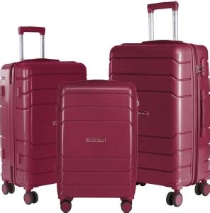 NASHER MILES Lisbon Hard-Side Polypropylene Check-in Luggage Set of 3 ...
