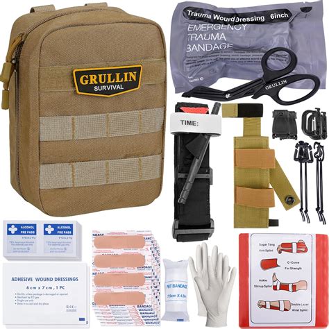 Buy GRULLIN MOLLE IFAK Trauma Kit,Tactical First Aid Kit,Emergency EMT ...