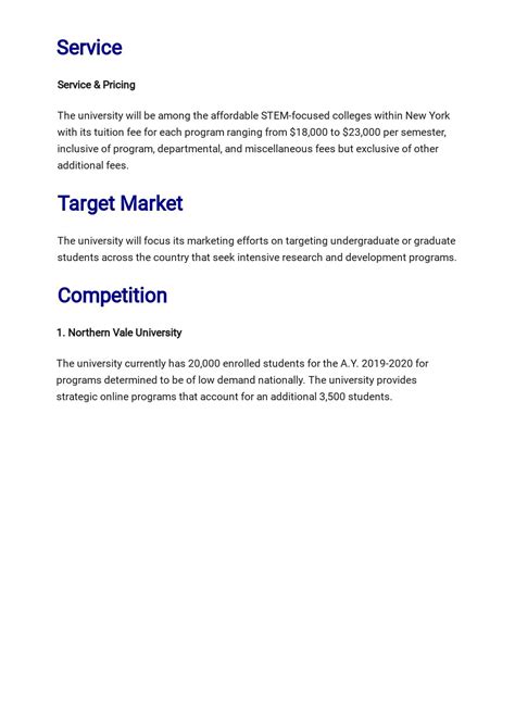 Business Plan Template for Students 的图像结果