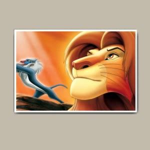 The Lion King And Rafiki Wall Hang Fine Art Print - Abstract posters in ...