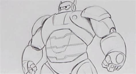 Cómo dibujar al robot de 6 Grandes Héroes