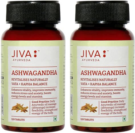 Jiva Ashwagandha Tablet - Pure Herbs Used, Daily Energizer, Revitalize ...