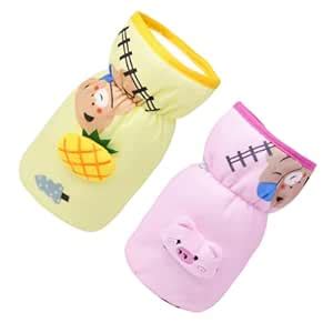 Buy THE LITTLE LOOKERS Soft Plush Stretchable Baby Feeding Bottle Cover ...