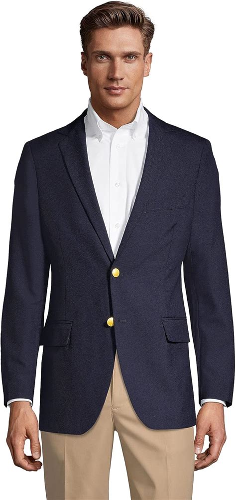 Buy Lands' End School Uniform Men's Tailored Fit Hopsack Blazer Online ...