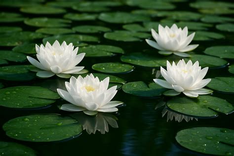 Gonnere (Hardy Water-lily) - Snowball White Blooms for Medium to Large ...