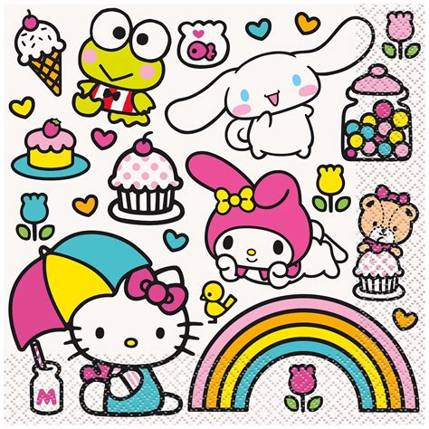 Grandes serviettes de table de Hello Kitty et ses Amis | Party Expert ...