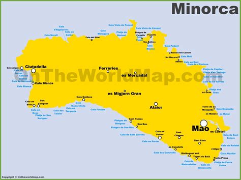 Europe Map Of Minorca