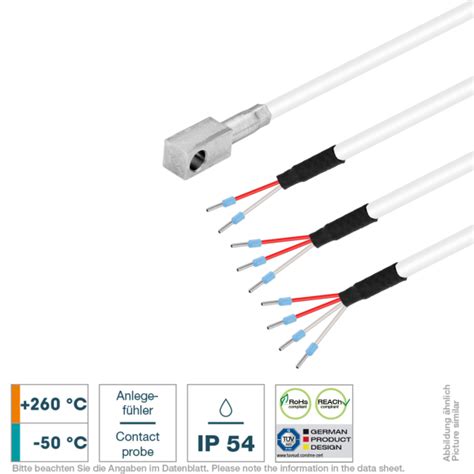 Anlegefühler mit PFA-Leitung | Testo Sensor GmbH