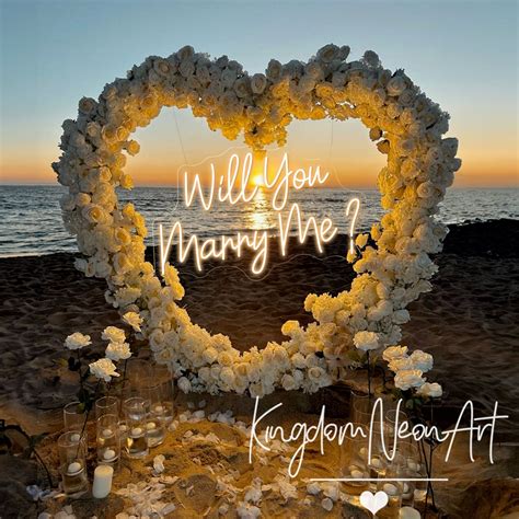 Will You Marry Me Neon Sign Engagement Neon Sign Custom Wedding Neon ...